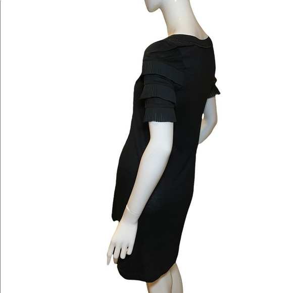 Juicy Couture Exaggerated Ruffle Crochet Shirt Sleeve Black Dress Small … - Picture 6 of 14